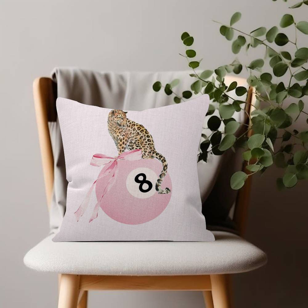 Lucky Leopard Pillow Case Sofa Living Room Bedroom Double-sided Printing Square Cushion Nap Time Pillow Case
