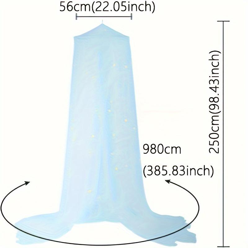 1pcs Foldable Bed Canopy with Glowing Star Pattern Polyester Mosquito Net for Room Portable Dome Tent for Wedding Bedroom Decor