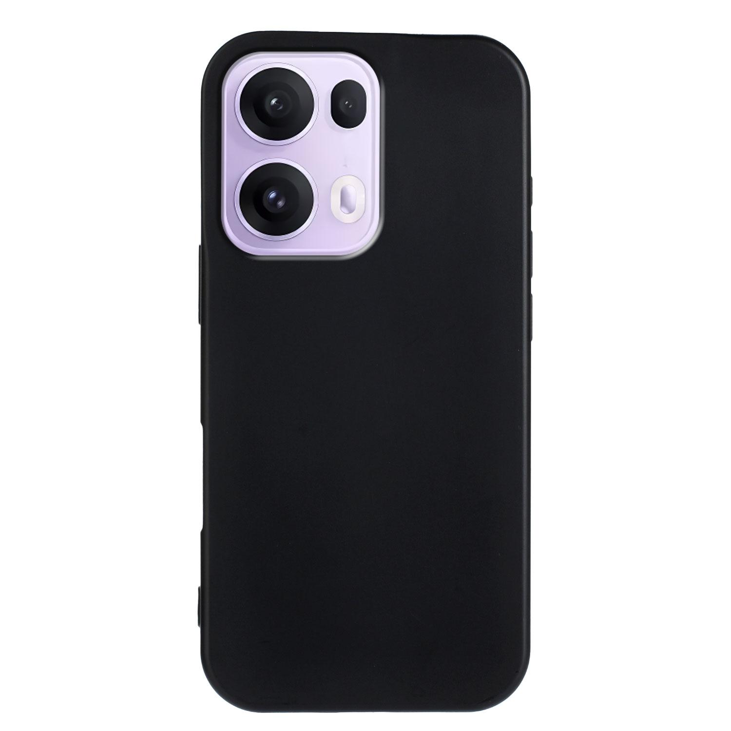 

For Oppo Reno13 Pro 5G TPU Case Soft Matte Anti-fingerprint Phone Back Cover Black