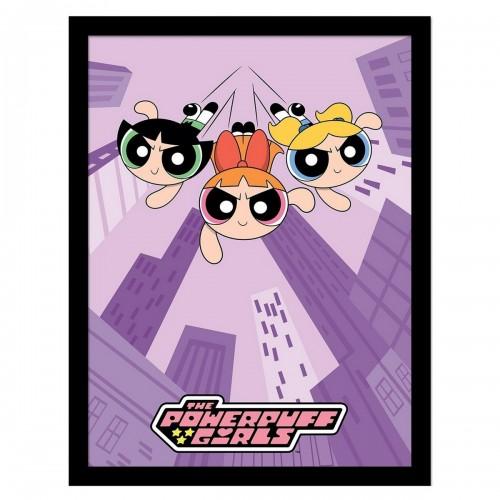 The Powerpuff Girls Purple Framed Poster