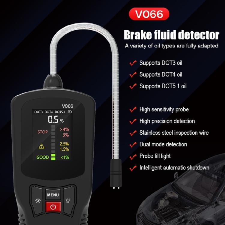 Brake Fluid Tester DOT3 DOT4 DOT5.1 Indicator Hydraulic Liquid MoistureAnalyzer