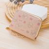 Cute Cartoon Print Mini Short Wallet Multi-slot Zipper Organ Card Holder PU Leather Lightweight Students Coin Purse
