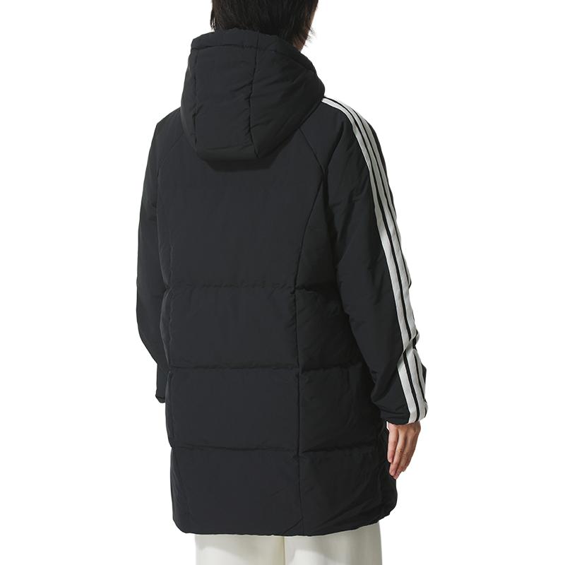 Adidas Warm Mid-Length Windproof Long Sleeve Down Jacket Women Jackets Black KC2486