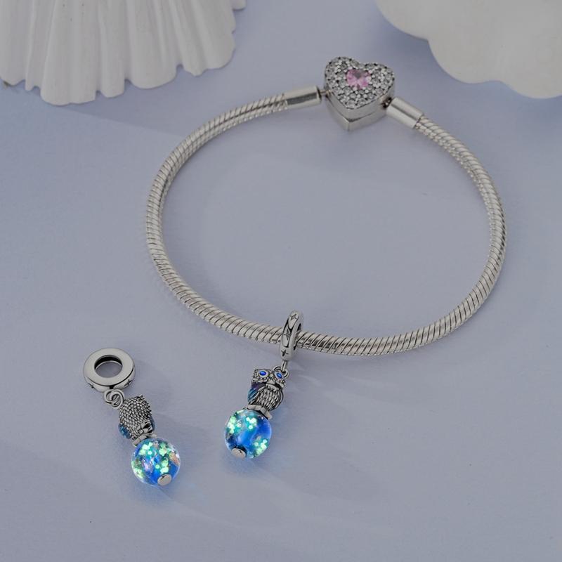 Copper Charms Luminous Amor Esmalte Beads Fit Original Bracelet Pendants Diy Jewelry Gift Charm For Women
