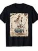 Vintage Samurai Rabbit Archer Graphic T Shirt Men's Cotton Tee Women Summer Oversized Novelty Streetwear Casual Trendy