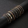 10pcs Set Charm Gold Cuban Twist Chain Bracelet for Women Men Luxury Multilayer Summer Beach Bangle Jewelry Set Gift