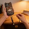 Mobile Phone Lanyard With Leopard Print Pvc Strap For Universal Use