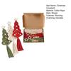 Cotton Rope Christmas Hanging Ornament Bohemia Hand Woven Wall Hanging Decoration with Wood Beads for Christmas Home Door