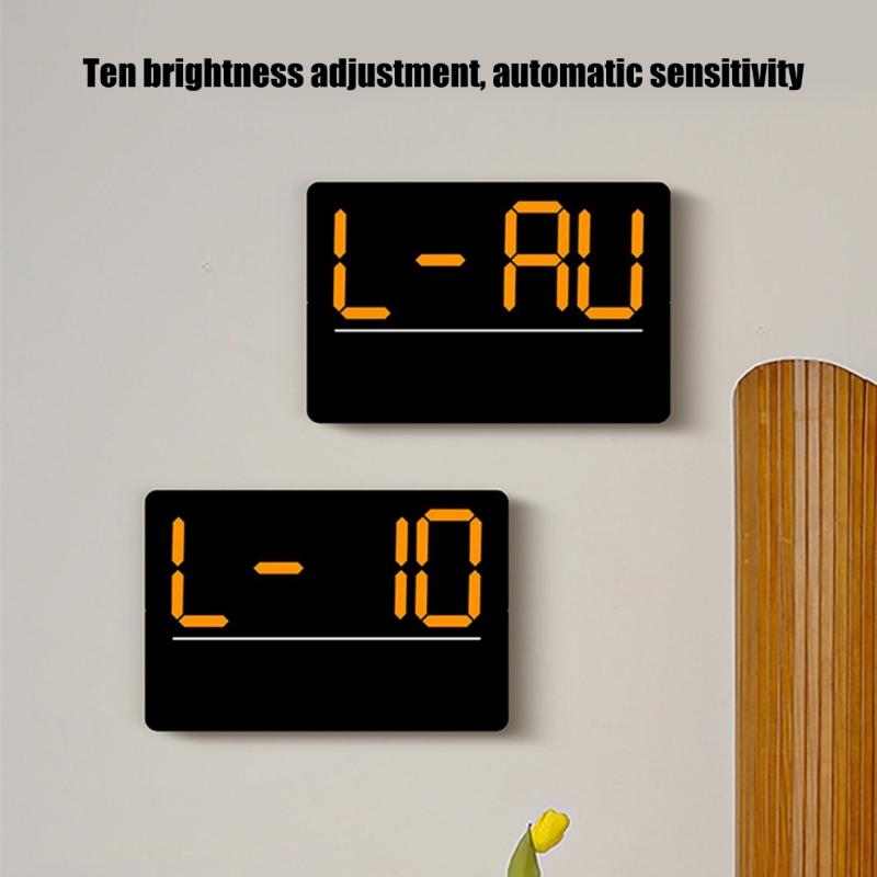 LED Digital Clock Auto Time Sync Large Display with 2 Alarm and Countdown Functions Temperature Display for Home Office