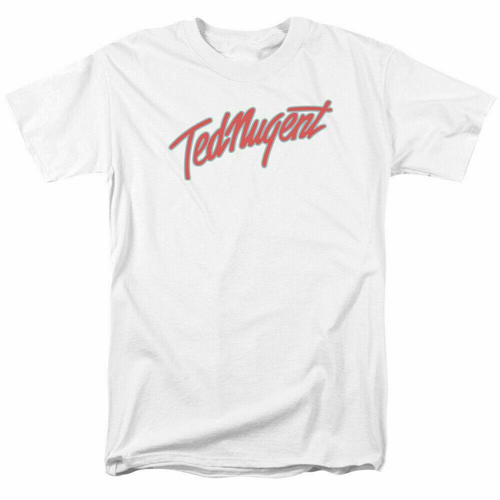 Ted Nugent Clean Logo T Shirt Licensed Psychedelic Rock Hard Rock White XL