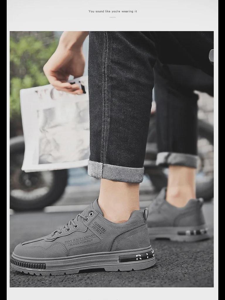 Men's 2024 Breathable Anti-Slip Work Shoes - Trendy, All-Match, Sports & Leisure Footwear for Spring & Autumn
