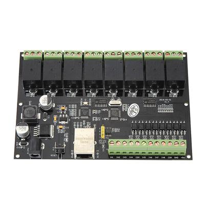 8cestný síťový reléový přepínač, Ethernet, TCP/IP, relé, Zap/Vyp, Výstup
