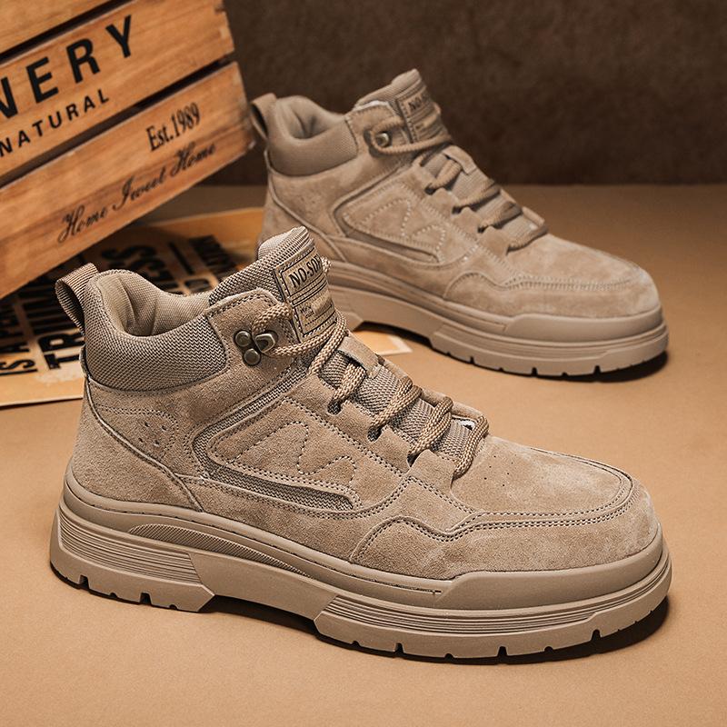 Chinese Martin boots, new British style desert boots, high-top autumn and winter fur
