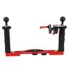 Dual Handle Camera Diving Rig Adjustable Handheld Underwater Tray Stabilizer Rig with Shutter Release Lever for DSLR
