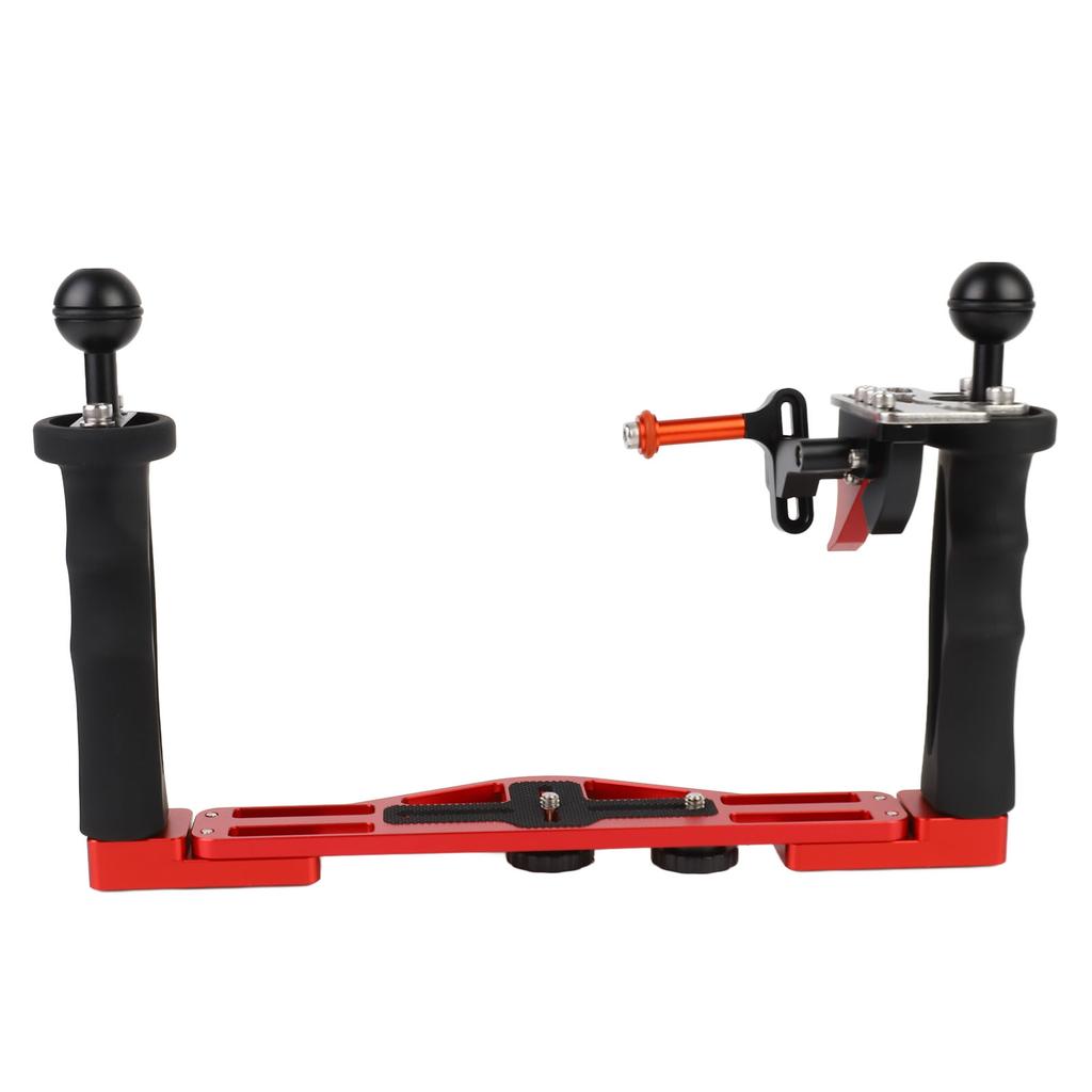 Dual Handle Camera Diving Rig Adjustable Handheld Underwater Tray Stabilizer Rig with Shutter Release Lever for DSLR