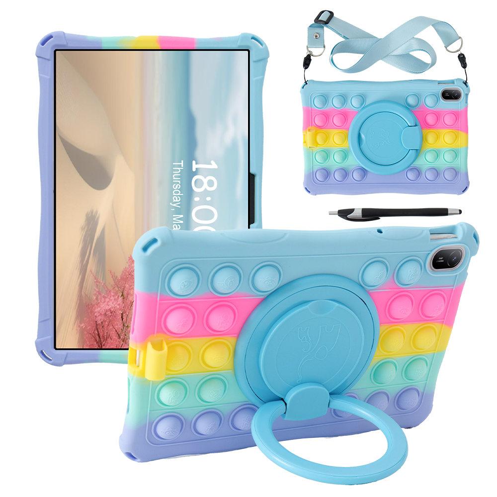 

Rotating Bubble Soft Silicone Case For Huawei MatePad SE 11inch 2025 Kickstand Kids Safe Tablet Cover