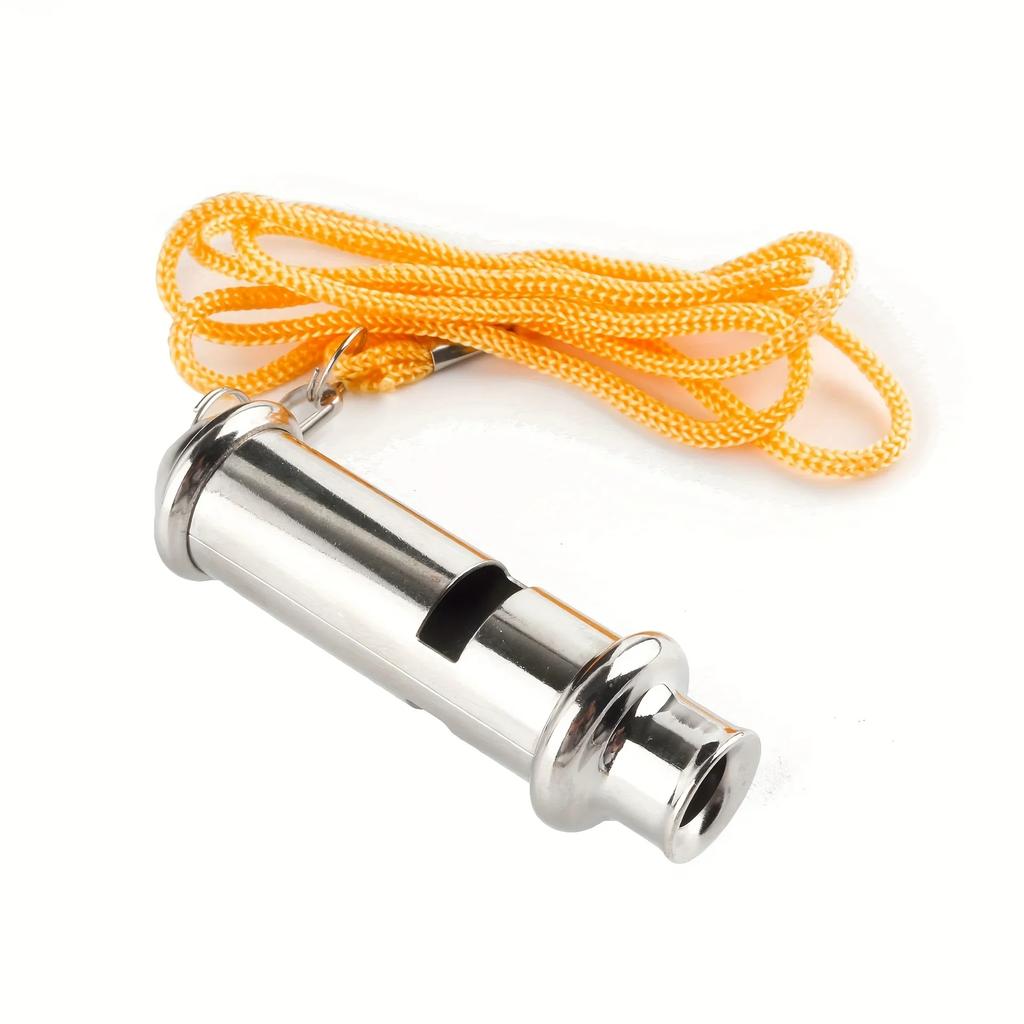 Stainless Steel Whistle Outdoor Emergency Life-saving Whistles Traffic Command Training Sports High-frequency Whistle Referee