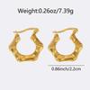 LNCHRAN Stainless Steel & Bamboo Hoop Earrings for Women - Simple & Fashionable