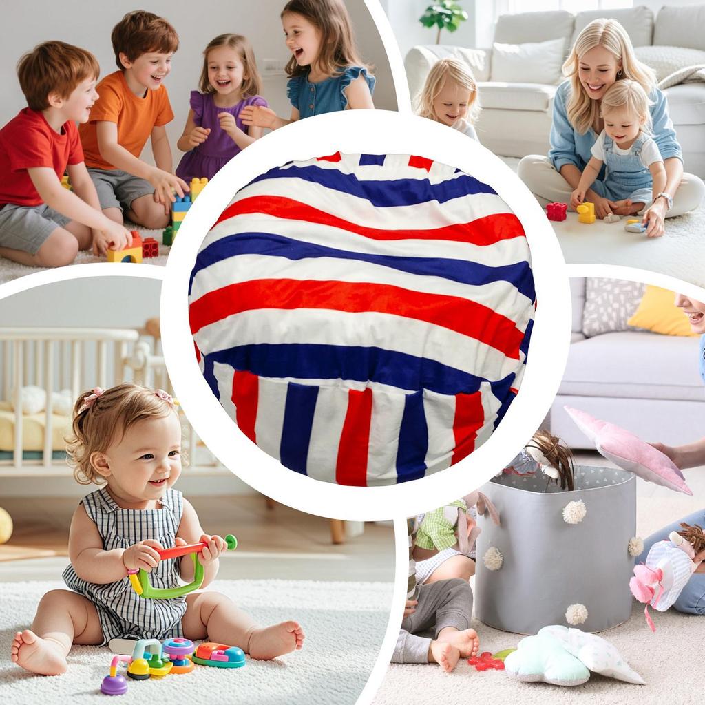 Stuffed Animal Storage Chair Plush Doll Zippered Organize Chair Toy Holder Seat Beans Bags For Kids Bedroom Reading Corner