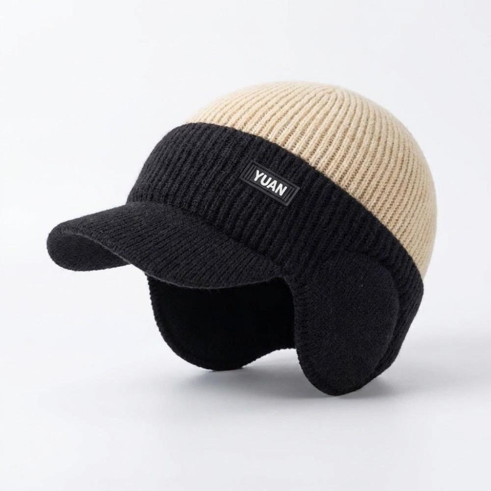 Thick Men's Knit Hat Windproof Ear Flap Hat New Cycling Beanie Outdoor