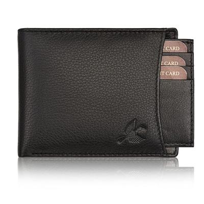 Black Leather Wallet for Men | Wallets Men with RFID Blocking | Mens Wallet Leather