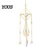 Wind Chime Faux Crystal Suncatcher for Window, Natural Stone Rainbow Maker with Prism Home Decoration Pendant Indoor Outdoor, Home, Garden,