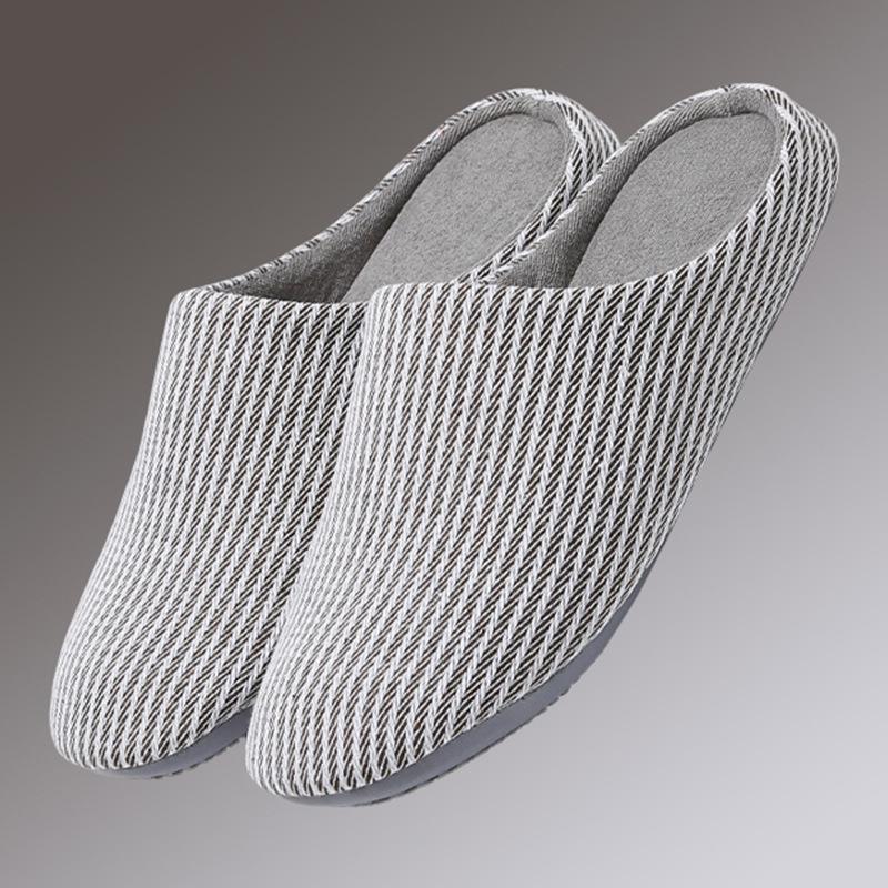 Herbst und Winter weiche Sohle offene Baumwoll- und Leinenpantoffeln Damen Holzboden rutschfest Indoor Zuhause maschinenwaschbar Haushaltsbaumwollpantoffeln