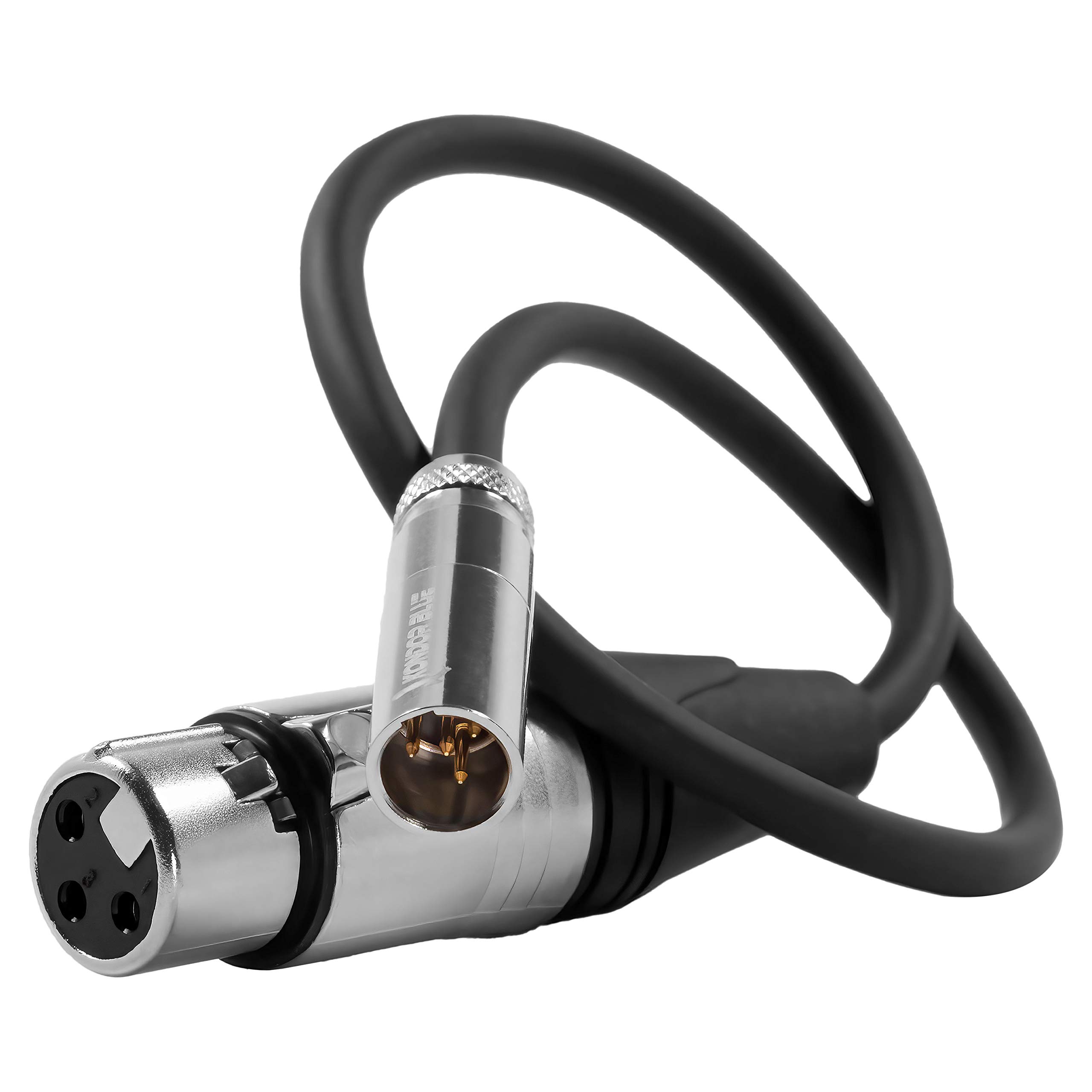 

KONDOR BLUE XLR Cable Set for Studio Audio Recording and Playback (16-inch TA4M Mini XLR to Black XLR)
