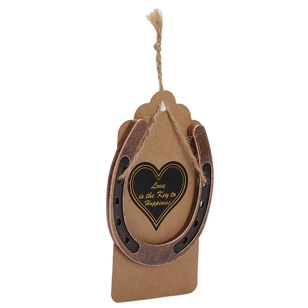 Metal Horseshoe Pendant Wedding Favors with Kraft Tags Wedding Decorations Party Supplies Gifts for