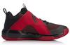 Li Ning Yushuai Non slip Lightweight Mid top Basketball Shoes Men's Black Red ABPN015-5