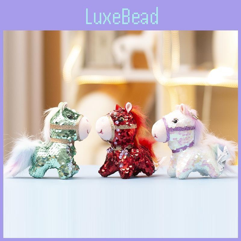 Cuter Animal Pony Pendant With Sequin Design And Pp Cotton Filling For Gift