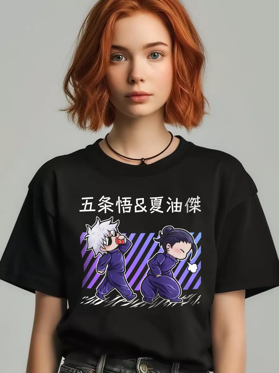 Thick oversized T-shirt with Japan print S