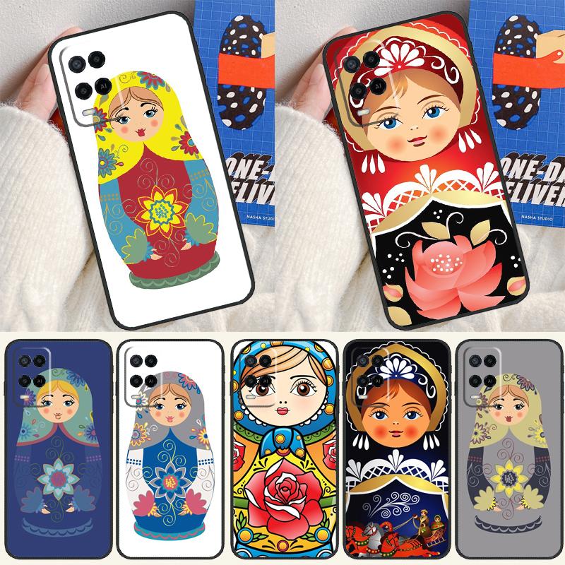 Russian Nesting Doll Case For Oppo A91 A5 A9 A16 A76 A96 A58 A78 A98 A52 A72 A74 A94 A54 S A57 A77 A15 A17 Cover