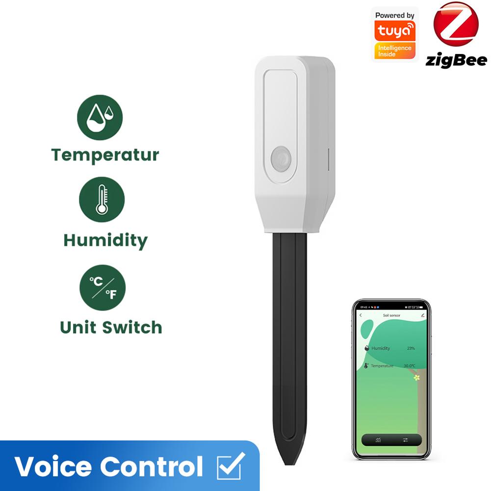 

Tuya WiFi Soil Tester Sensor Tuya Soil Moisture Sensor ZigBee Soil Water Content Humidity and Temperatuer Sensor Remote Monitor