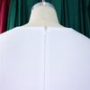 Women Fashion V Neck Puff Sleeve Solid High Waist Slit Bodycon Midi Dress