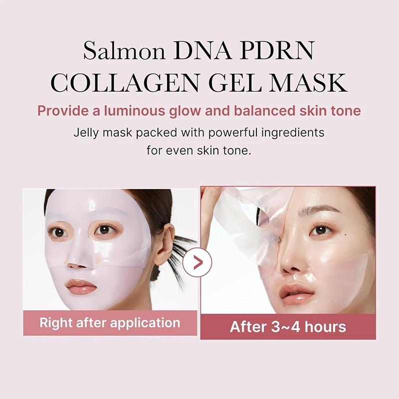 Maschera al Collagene Notturna con DNA di Salmone PDRN Maschera Viso per Pelle Luminosa come Vetro Elasticità Idratazione Rassodante Levigante Skincare Coreana