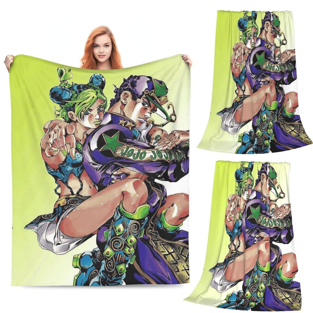 Anime JOJO HD ART Blankets Soft Warm Flannel Throw Blanket Cover for Bed Living room Picnic Travel Home Sofa