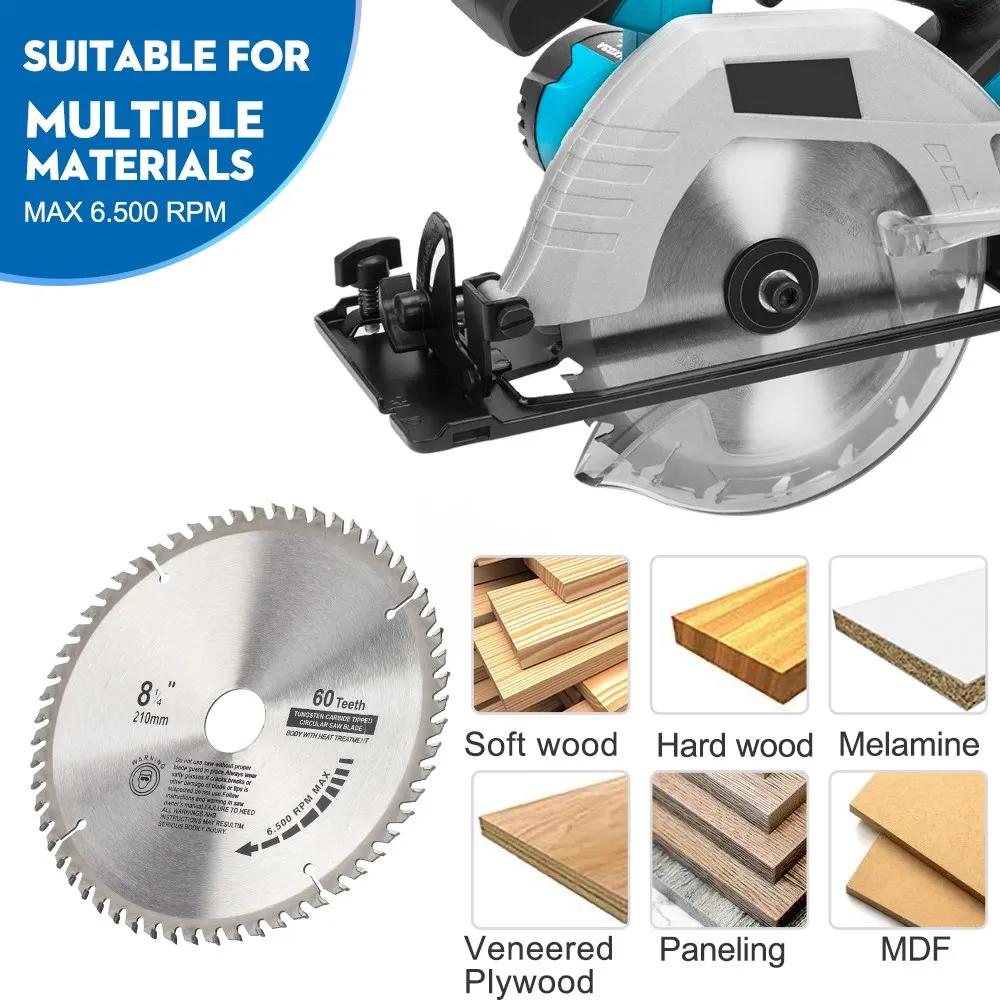 TCT 210mm woodworking saw blade 24T/48T/60T/80T,Wood Cutting Disc Carbide Tipped TCT Saw Blade Woodworking Tools