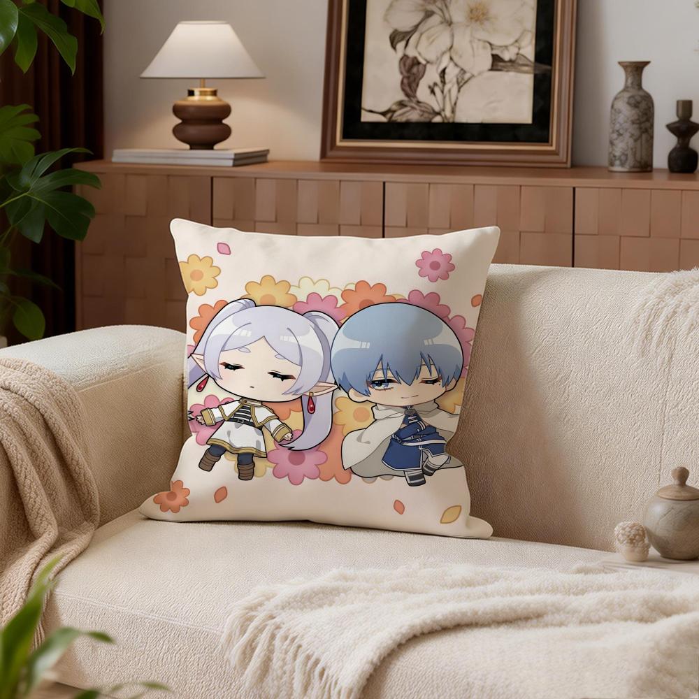 Frieren Beyond Journeys End Cushion Cover Cushion Cover Set 4Pcs 50x50 45x45 40x40 Pillowcase Decorative Sofa Home Decor