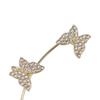 Fairy Butterfly Elf Ear Cuff Chic Rhinestone Ear Clips Vintage Pearl Flower Ear Cuffs  Wedding