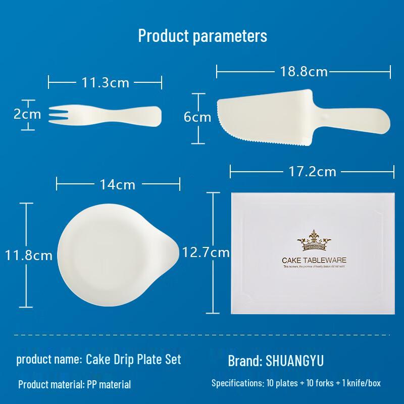 SHUANG YU Disposable Birthday Cake Cutlery Set