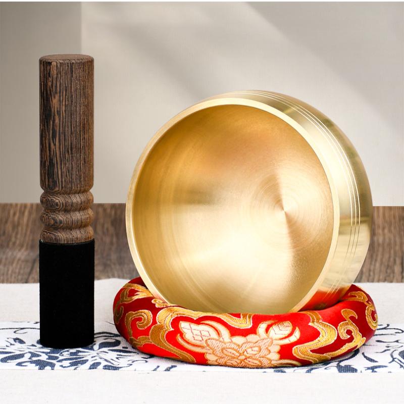 Sanskrit Bowl Nepal Tibet Buddha Tibetan Singing Bowl Yoga Meditation Chanting Bowl Brass Chime Music Therapy