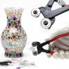 8 Inch Heavy Duty Wheeled Glass Mosaic Nipper with Soft Rubber Handle Ceramic Tile Nipper Mosaic Tools Tile Cutter Pliers