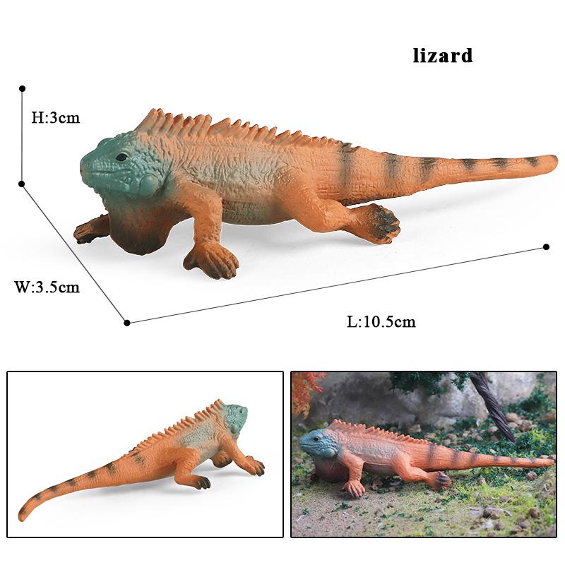 Oenux Simulation Reptile Lizard Chameleon Geckos Insect Animals Model Action Figure Collection Toys Kids Gift Home Decorations