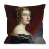 European Royal Court Lady Young Woman Portrait Painting Sofa Throw Pillowcase Rose Flower Home Decoration Art Cushion Cover