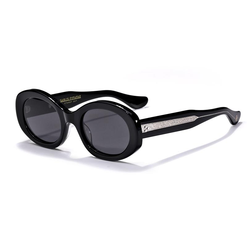 

Top Quality Handmade Oval Acetate Men Women Vintage Sunglasses New Exquisite Design Sunglasses Outdoor UV400 Luxury sunglasses