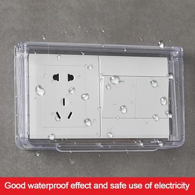 Cubierta Protectora de Interruptor de Pared Autoadhesiva de Plástico Protectora para Enchufe Eléctrico Tipo 86 Baño