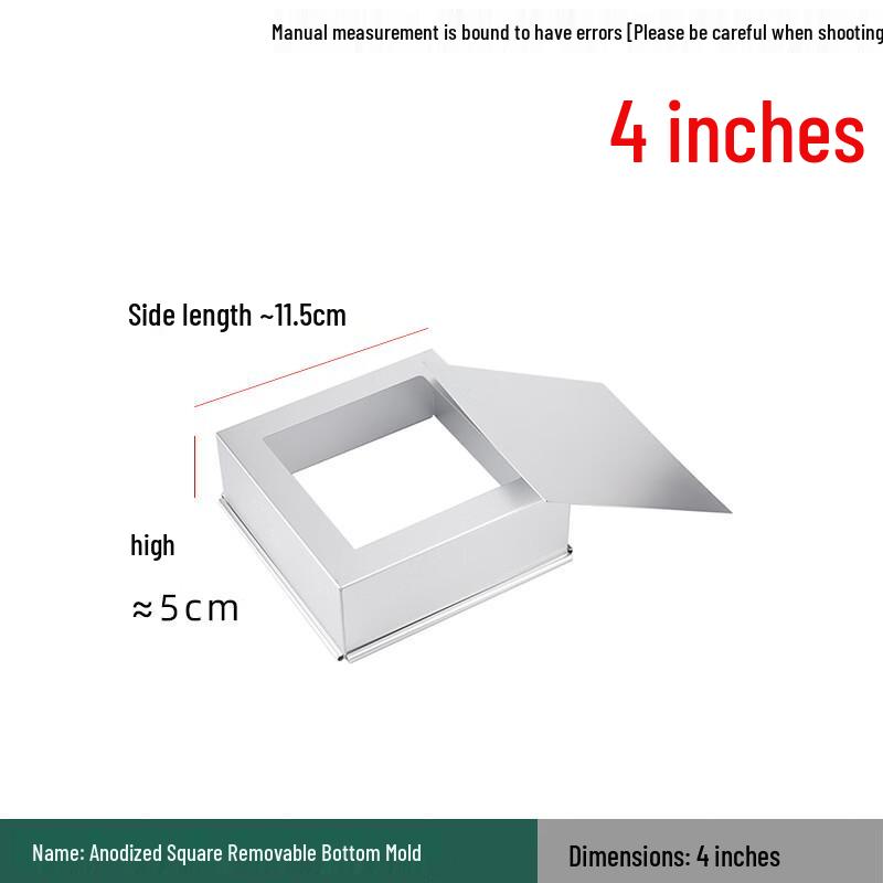4-inch Square Chiffon Cake Mold