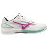 Mizuno Wave Drive 9 Bico Redondo Amortecedor Durável Cano Baixo Sapatos de Treino Tênis Unissex Branco Rosa Roxo 81GA220505