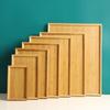 Solid Color Bamboo Tray Rectangular Fruit Snack Plates  For Holding Tea Fruit Barbecue Bread